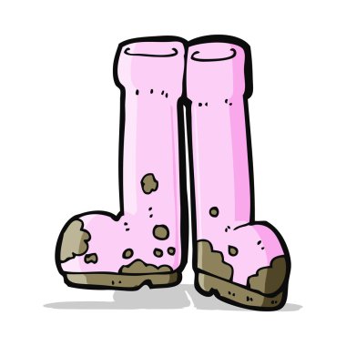 karikatür çamurlu botları