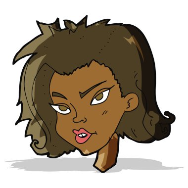 çizgi film kadın yüzü