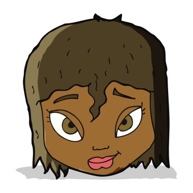 çizgi film kadın yüzü