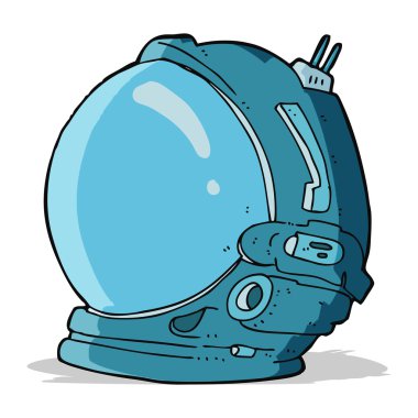 karikatür astronot kask