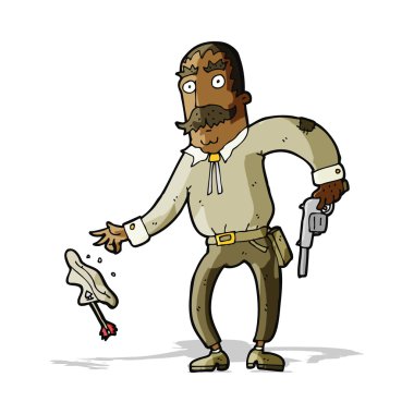 Vahşi batı kovboyu çizgi filmi.