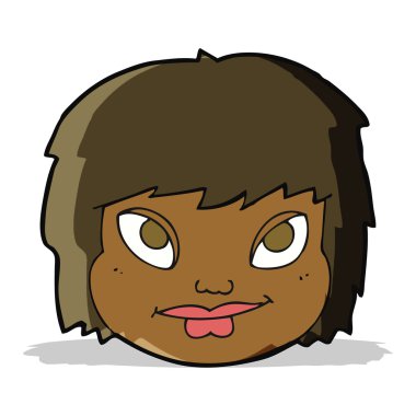 çizgi film kadın yüzü