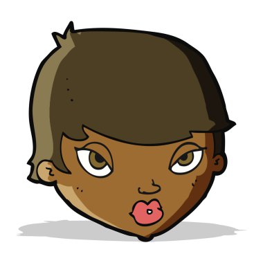 karikatür unimpressed kadın