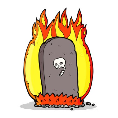 Çizgi Film ürkütücü mezar