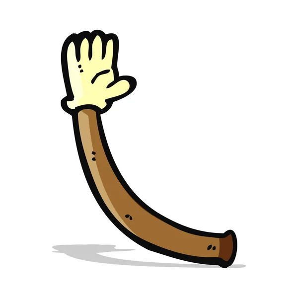 Cartoon arm with rubber glove — Stock Vector