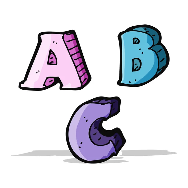 Карикатурные буквы ABC — стоковый вектор