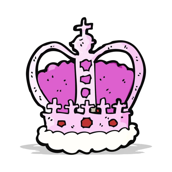 Couronne royale dessin animé — Image vectorielle