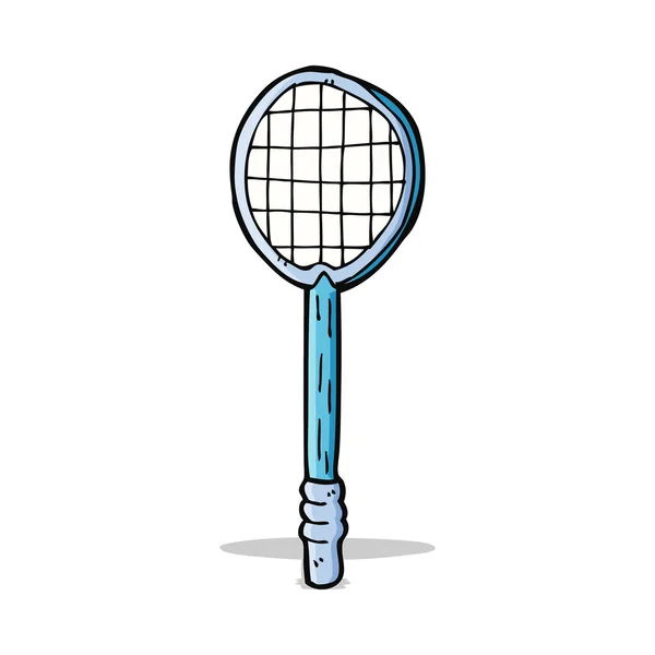 Cartoon old tennis racket — Stock Vector