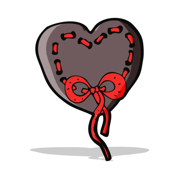 Dikişli kalp karikatür — Stok Vektör