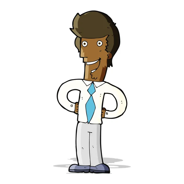 Cartoon gelukkig man — Stockvector