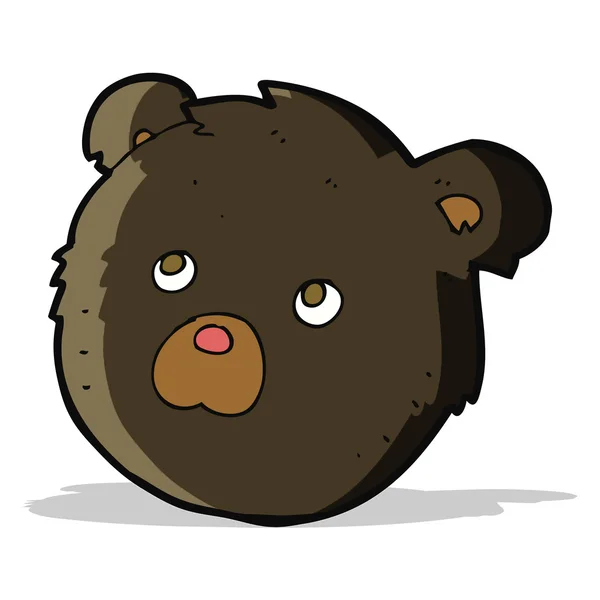 Dibujos animados cara de oso negro — Vector de stock