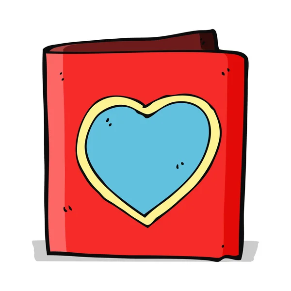 Tarjeta de corazón de amor de dibujos animados — Archivo Imágenes Vectoriales