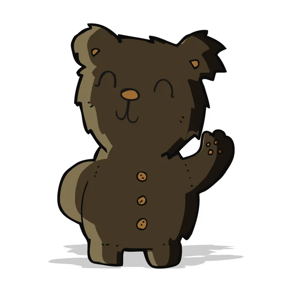 Urso preto dos desenhos animados — Vetor de Stock