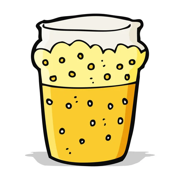 Verre de bande dessinée de bière — Image vectorielle