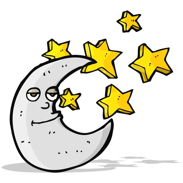 Φεγγάρι ευτυχής κινουμένων σχεδίων — Διανυσματικό Αρχείο
