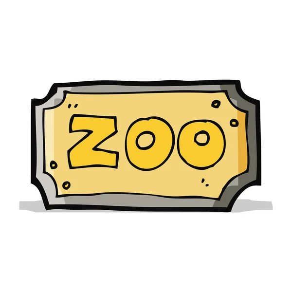 Cartoon zoo sign — Stock Vector