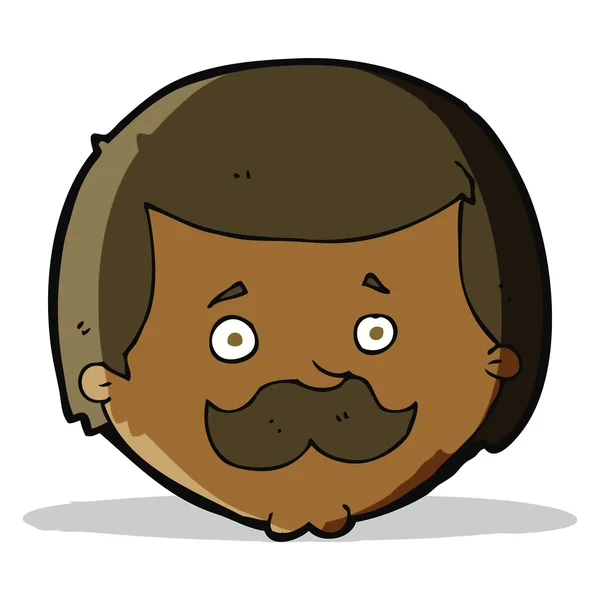 Hombre de dibujos animados con bigote — Vector de stock