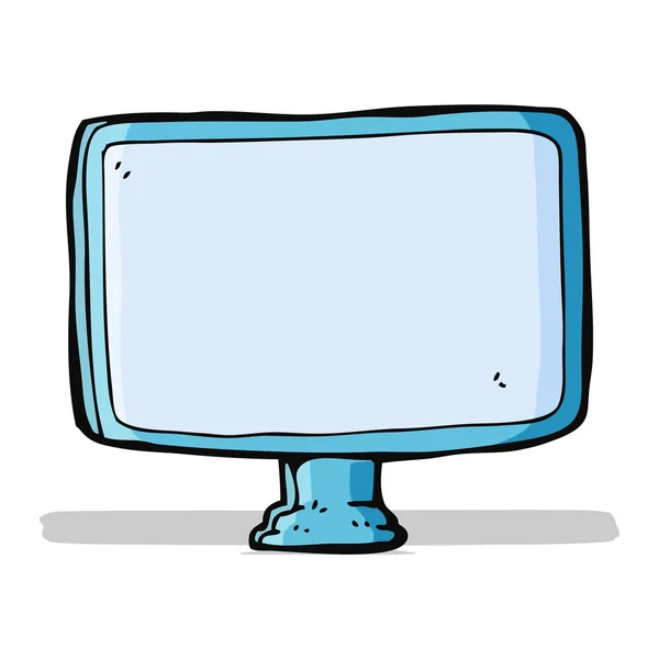 Pantalla del ordenador de dibujos animados — Vector de stock