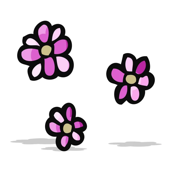 Flores de dibujos animados — Vector de stock