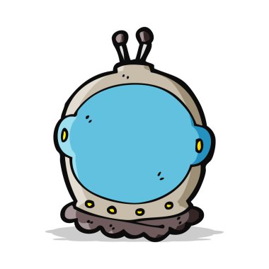 karikatür astronot kask