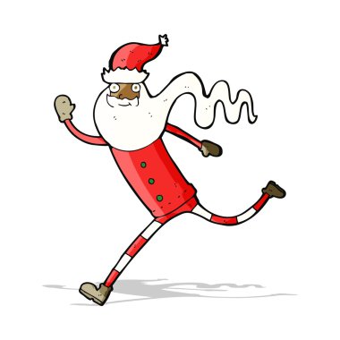 Noel Baba çalışan karikatür