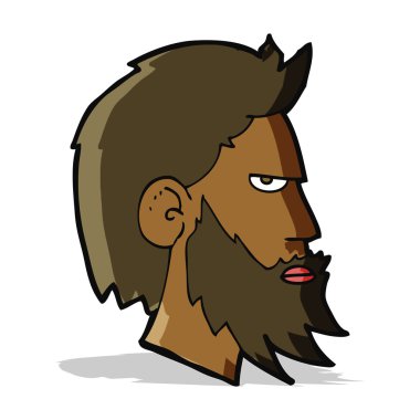 Sakallı çizgi film adamı.