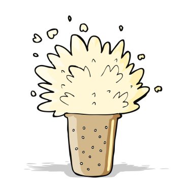 karikatür köpüklü bira