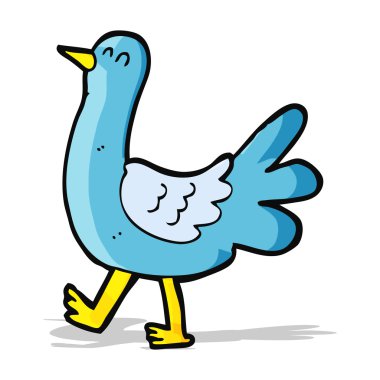 karikatür kuş yürüme