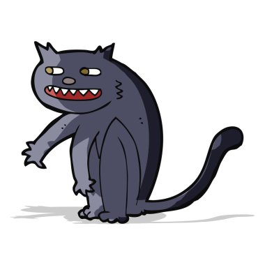 çizgi film siyah kedi