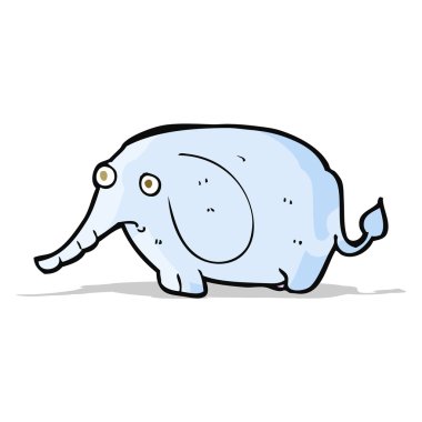 karikatür üzgün küçük fil