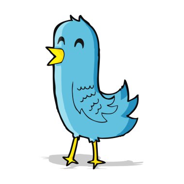 karikatür mutlu kuş