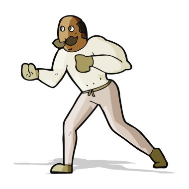 Çizgi film retro boksörü