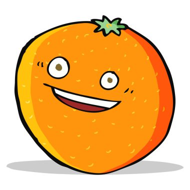 mutlu karikatür turuncu