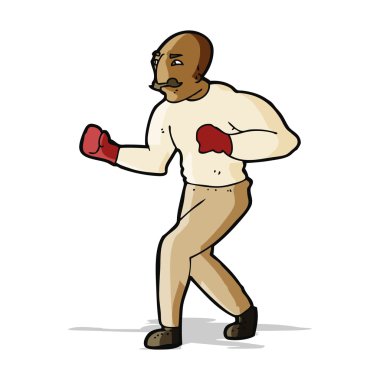 karikatür boksör
