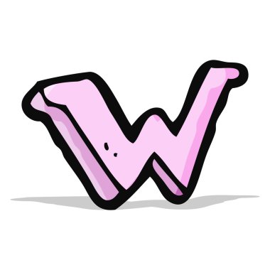 karikatür harf wCartoon brief w