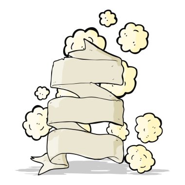 çizgi film eski parşömen afişi