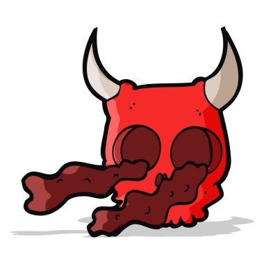 Cadılar Bayramı kafatası cartoon