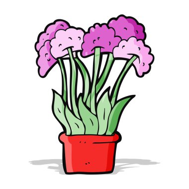 Karikatür çiçekleri.