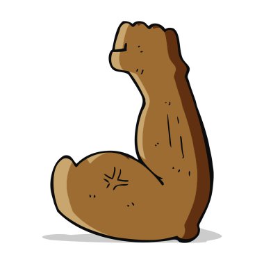 Güçlü kol karikatür esneme