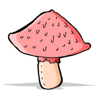 karikatür yabani mantar