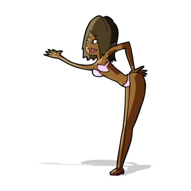 çizgi film kadın bikini