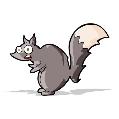 komik ürküyor sincap karikatür