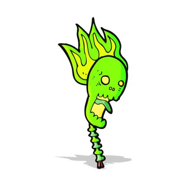 Spooky karikatür kafatası