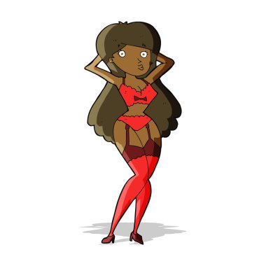 çizgi film kadın iç çamaşırı