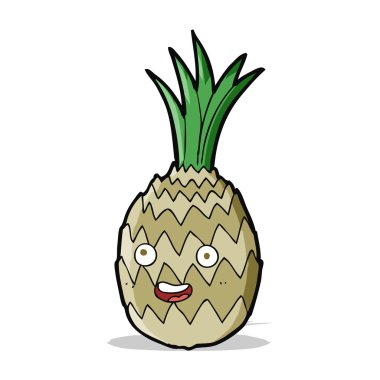 karikatür mutlu ananas