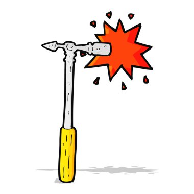 karikatür PIN çekiç