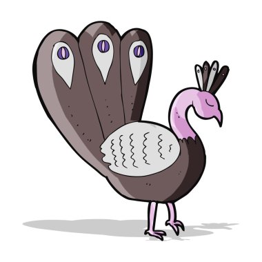 karikatür tavuskuşu