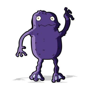 karikatür zehirli kurbağa