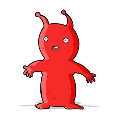 çizgi film mutlu küçük uzaylı