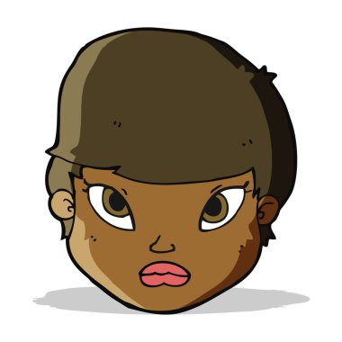 karikatür ciddi bir yüz